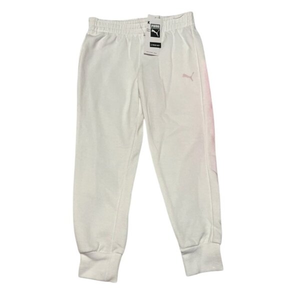 Puma Girls 2-Piece Set Pink Hoodie & White Sweatpants Size 12M Set - Picture 4 of 8